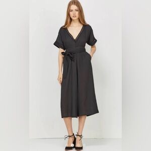 Greylin Evan Tie-Waist Culotte Jumpsuit Size Medium